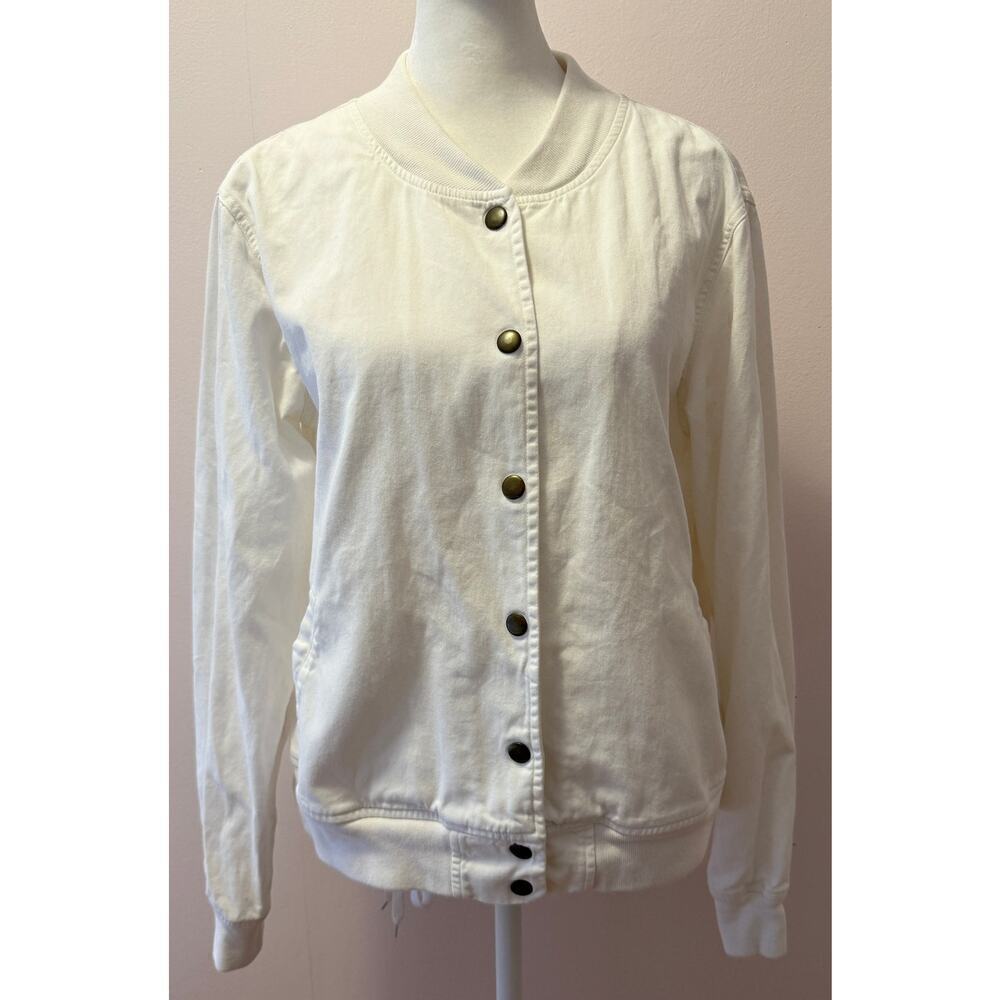 XiRENA Cotton Twill Bomber Varsity Jacket Size M (minimalist streetwear)
